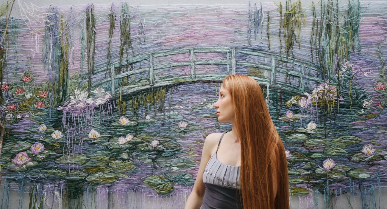 Monet-Inspired by Embroidery by Kathrin Marchenko