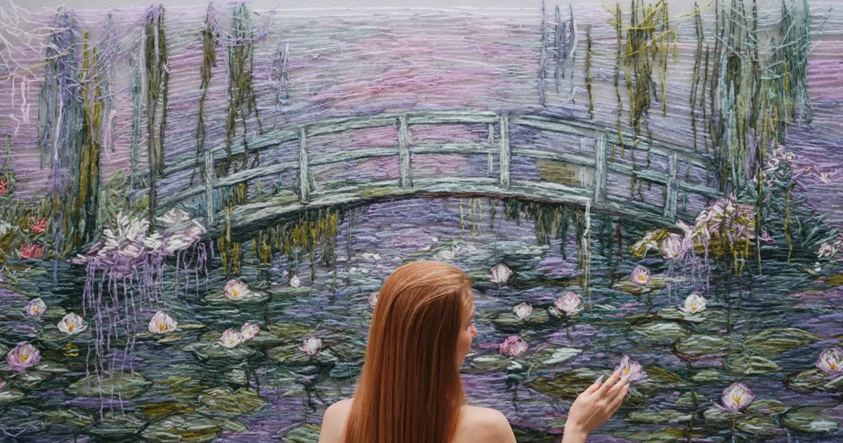 Textile Artist Kathrin Marchenko Reimagines Iconic Monet Painting
