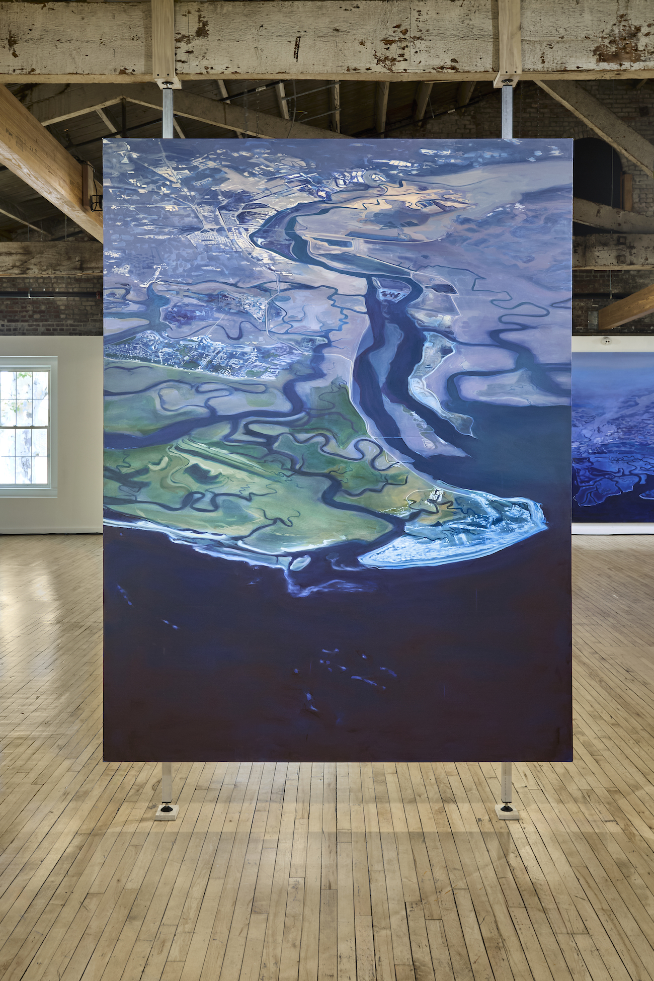 Installation View of Leslie Wayne's The Unintended Blues.