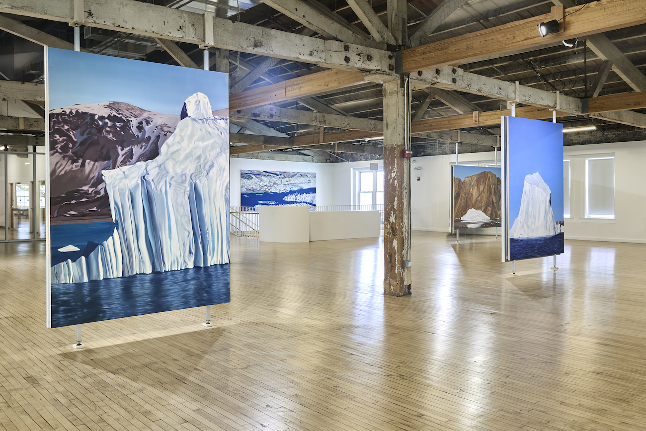 Installation View of Leslie Wayne's The Unintended Blues.