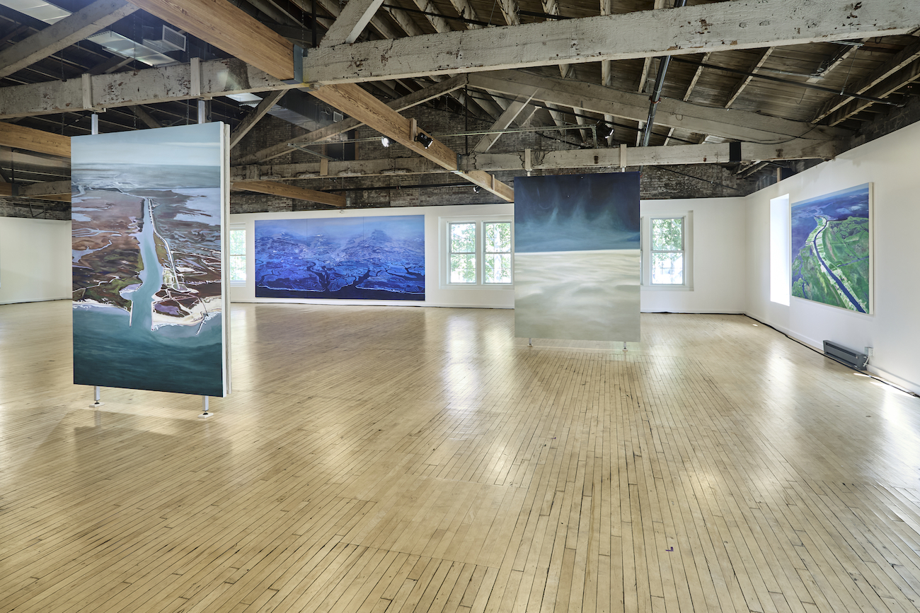 Installation View of Leslie Wayne's The Unintended Blues.