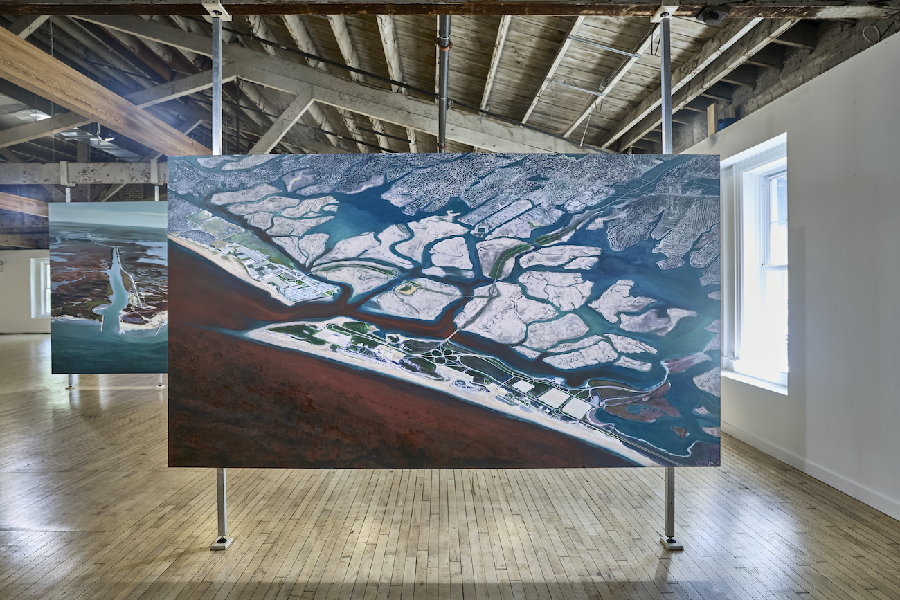 Installation View of Leslie Wayne's The Unintended Blues.
