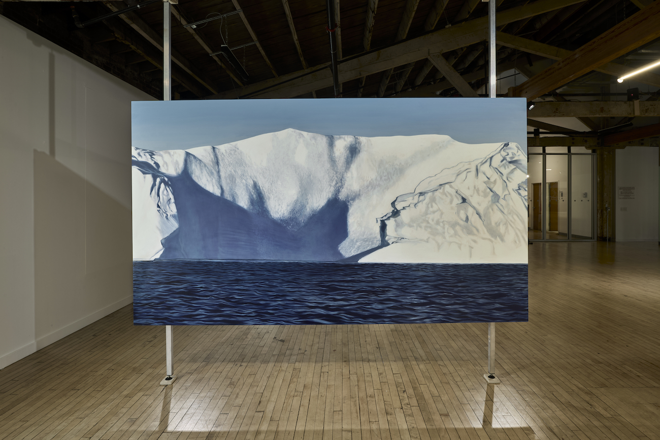 Installation View of Leslie Wayne's The Unintended Blues.