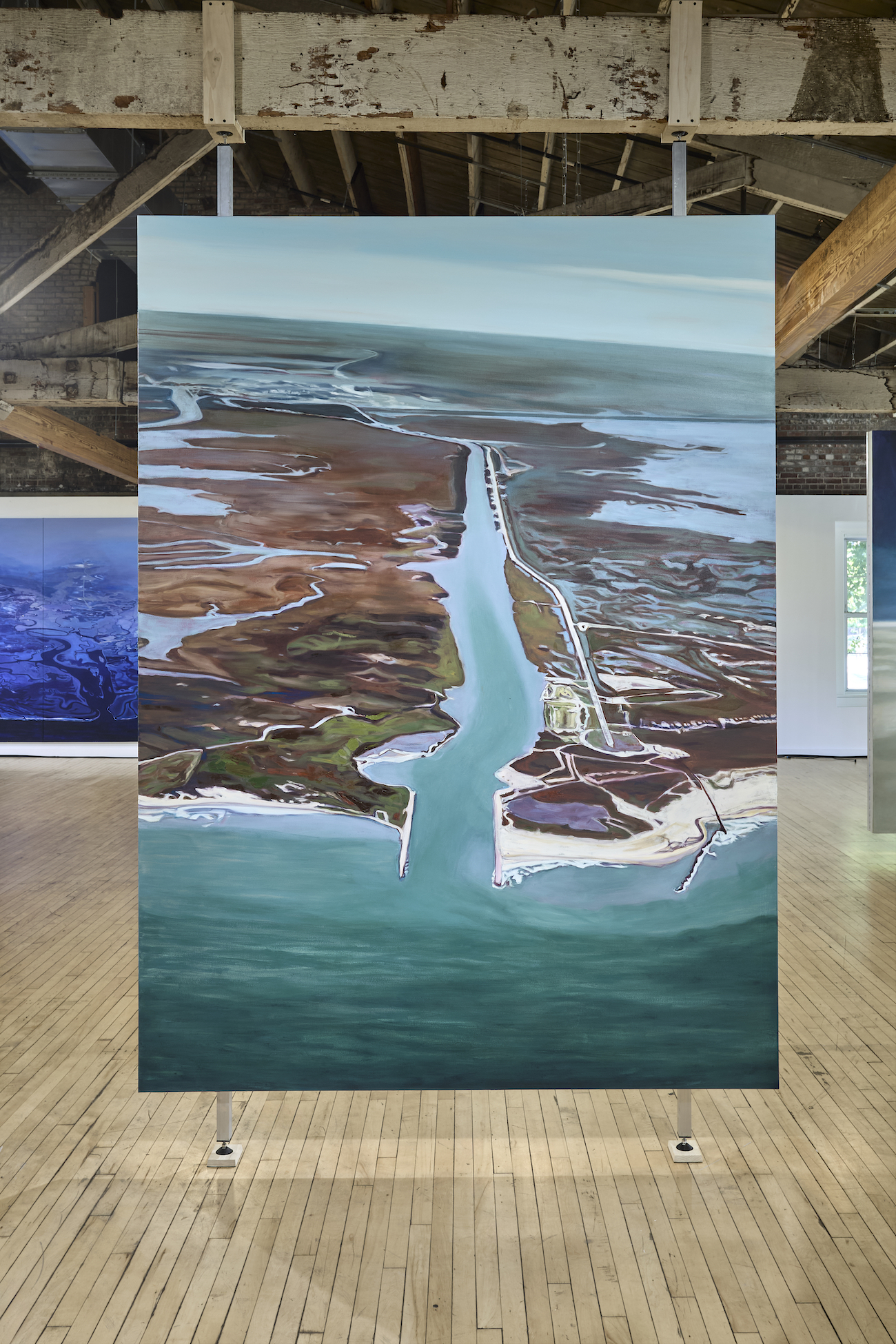 Installation View of Leslie Wayne's The Unintended Blues.