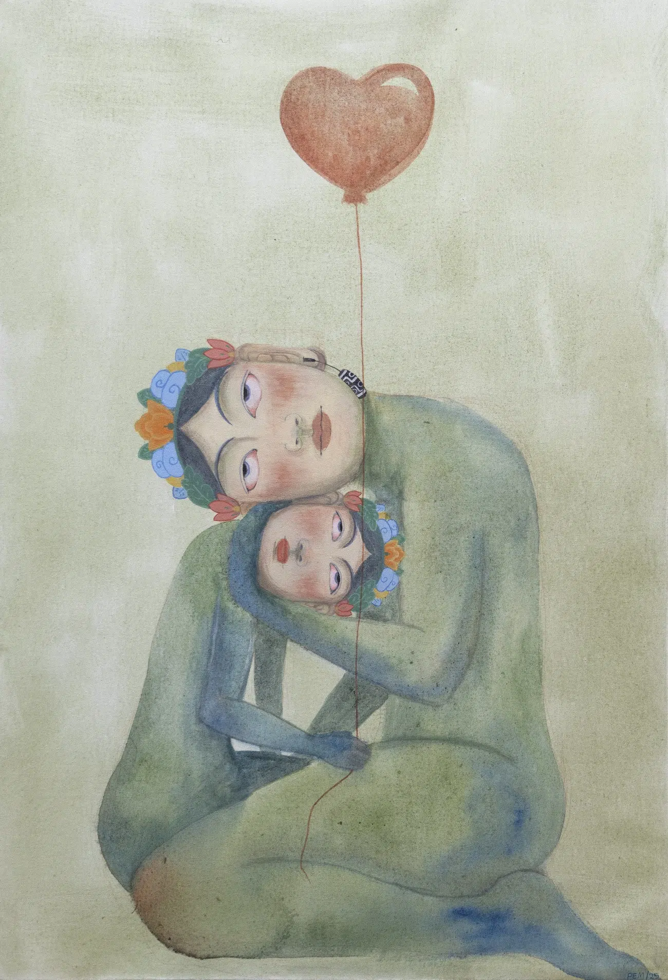 Pem Lham (b. 1997, Lhuentse, Bhutan; lives and works in Thimphu, Bhutan); She, untitled 8; Bhutan, 2026; Acrylic on canvas &ndash; 273&times;183cm. 