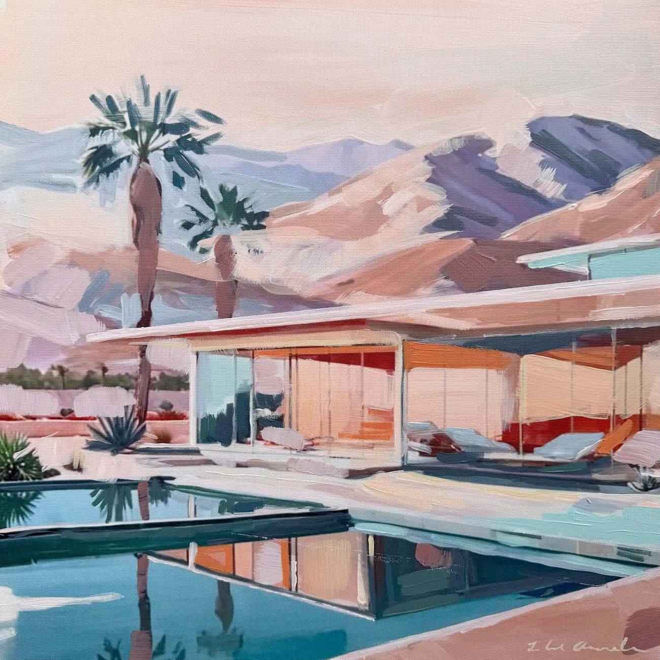Isabel Araneda, Pink Horizon painting at The Other Art Fair Los Angeles 2026