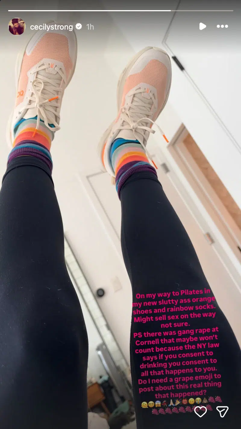 Cecily Strong at pilates
