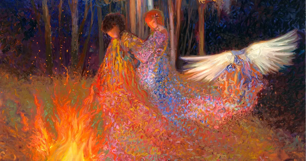 Fine-Art Finger Painter Iris Scott’s New Trilogy Imagines a Mystical World of Angels