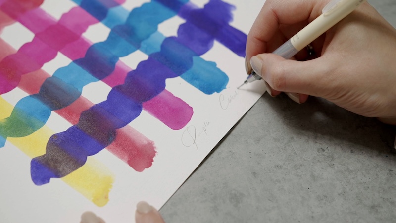Color Palette in Colored Inks