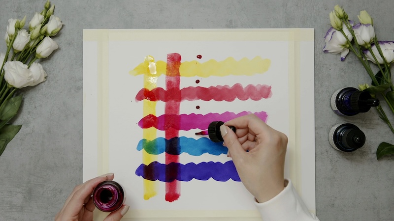 Color Palette in Colored Inks