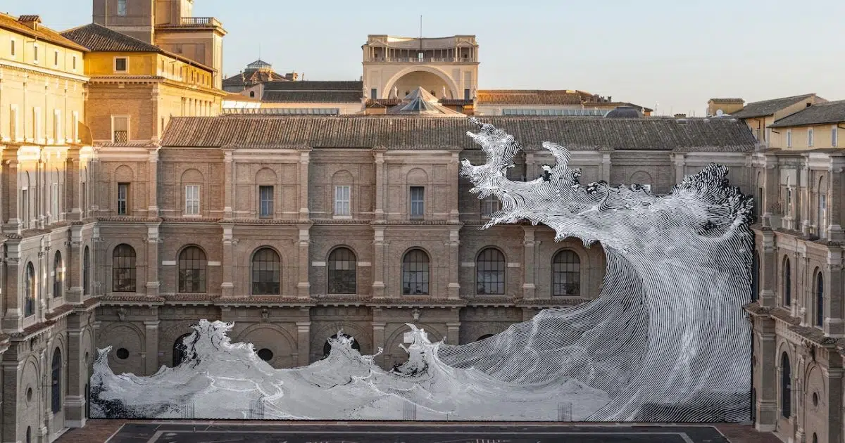 JR Covers the Vatican Apostolic Library With a Giant Wave Measuring Nearly 100 Feet High
