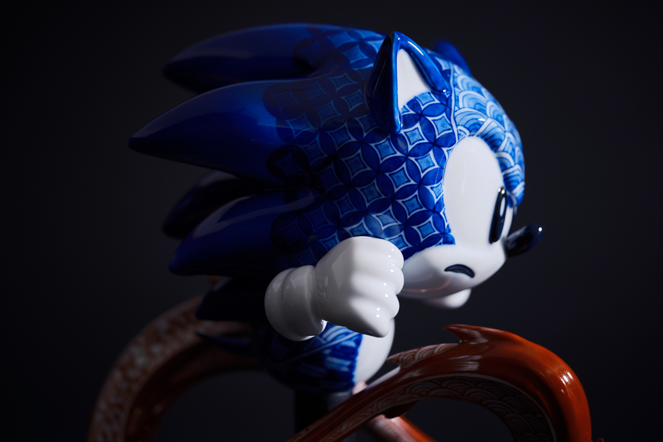 Sonic the Hedgehog x YOYOYO Japanese ceramic sculpture