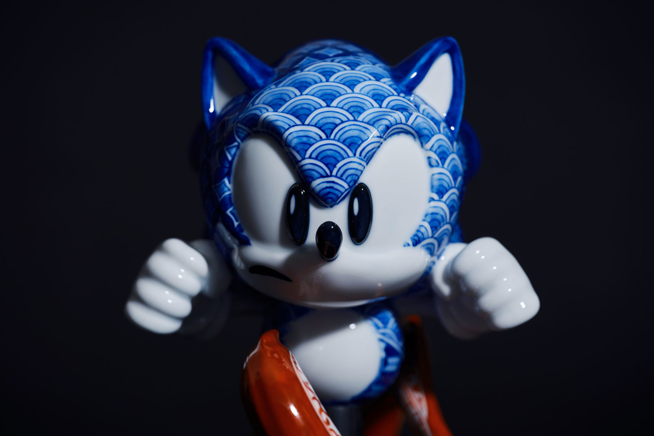 Sonic the Hedgehog x YOYOYO Japanese ceramic sculpture