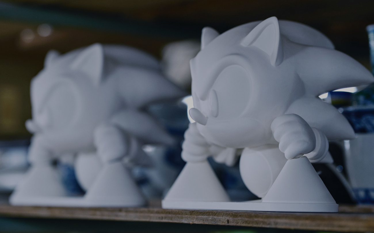 Sonic the Hedgehog x YOYOYO Japanese ceramic sculpture