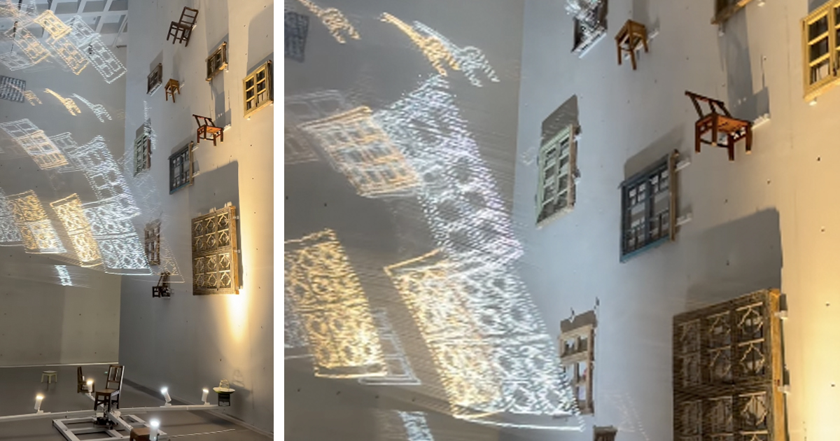 Wondrous Installation Uses Reflection To Turn Objects Into Ghostly Forms Drifting in the Gallery