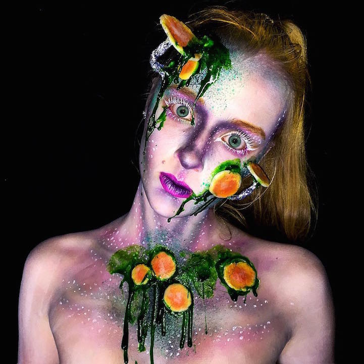 16YearOld Uses Body Paint To Skillfully Transform Herself Int