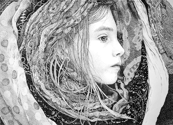 Amazingly Detailed Portraits Created With Thousands Of Dots