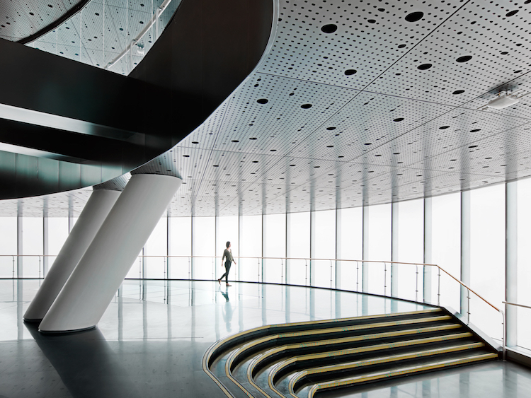 Spiral Interior Of The Shanghai Tower