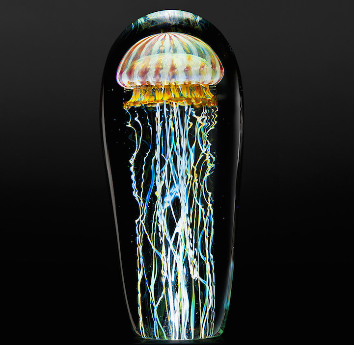 rick satava glass jellyfish sculpture