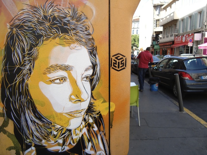 Matin Brun réédité en version street art par C215