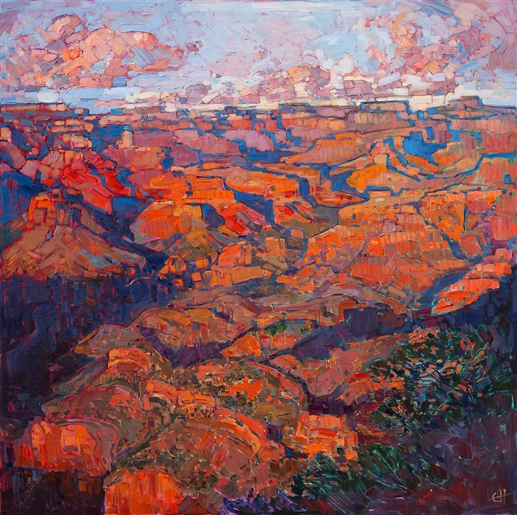 Vibrant Landscape Paintings Use the Color Orange to Capture the Warm