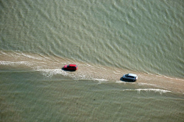 Passage du Gois Carretera en Francia Inundada