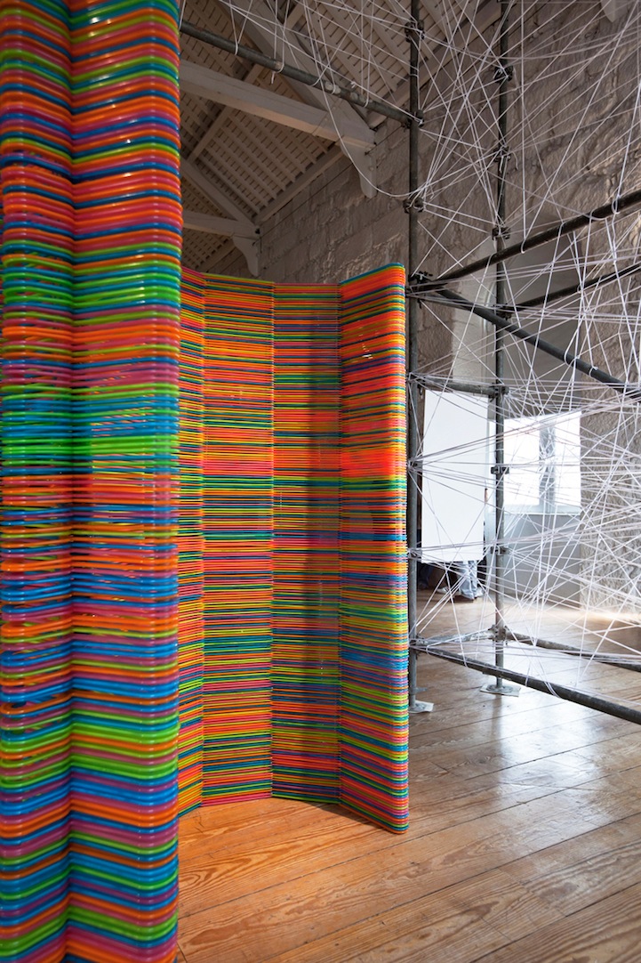 2,000 IKEA Hangers Transformed Into Colorful Sculpture
