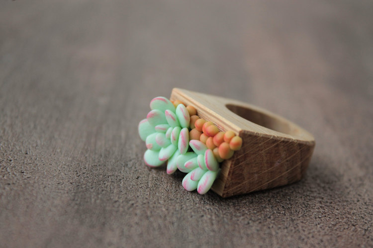 Waxy-Looking Succulent Buds Jewelry