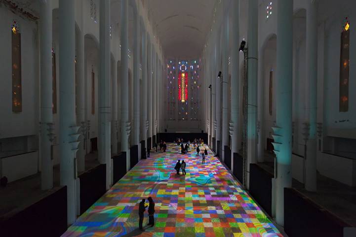 miguel chevalier mapping installation