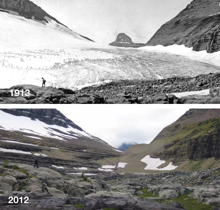 Melting Glaciers Before And After