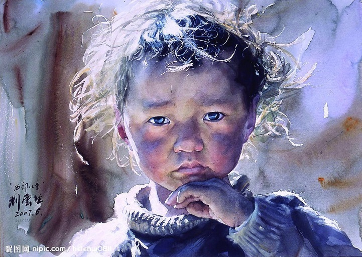 watercolor paintings of faces