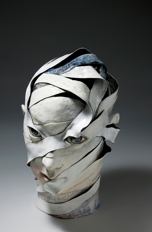 Surreal Ceramic Sculptures That Look Like Unraveling Ribbons