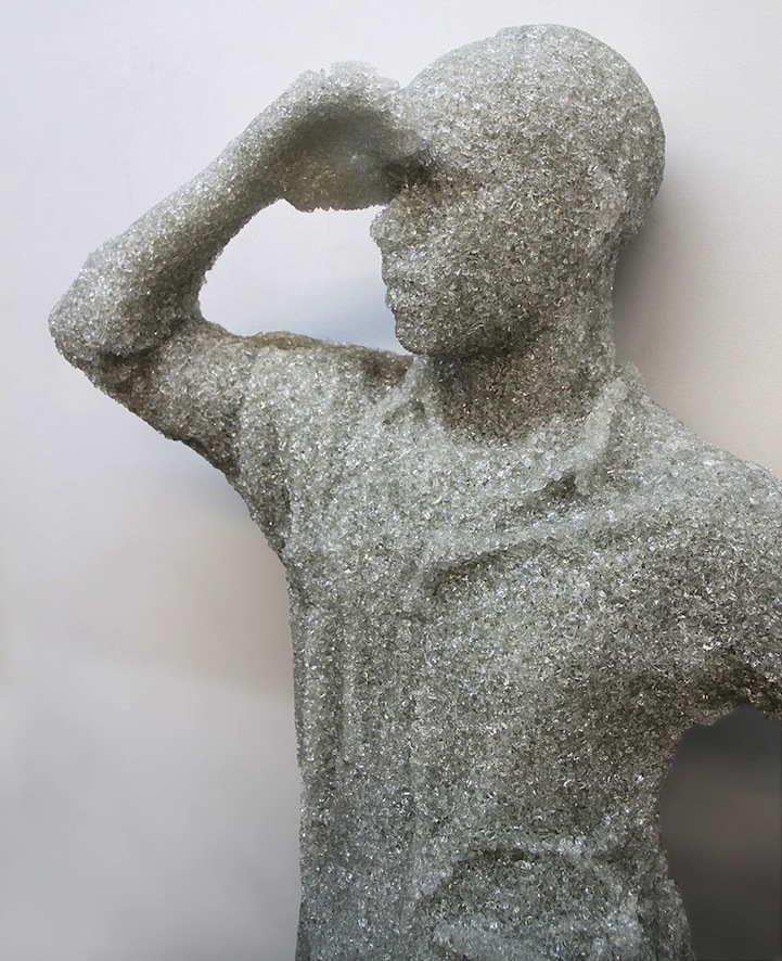 Shattered Glass Sculptures Stand In Solitude