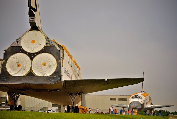 Retired Space Shuttles Dramatically Unite