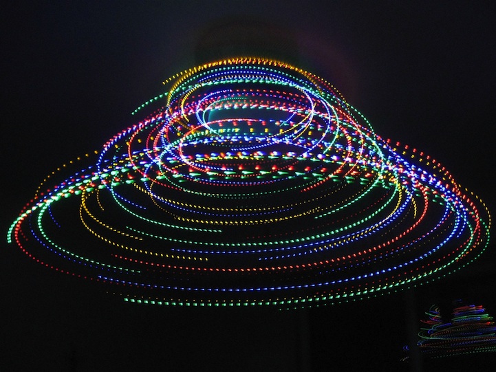 Dazzling Lights On A Spinning, Why Are The Lights In My Ceiling Fan Blinking Green