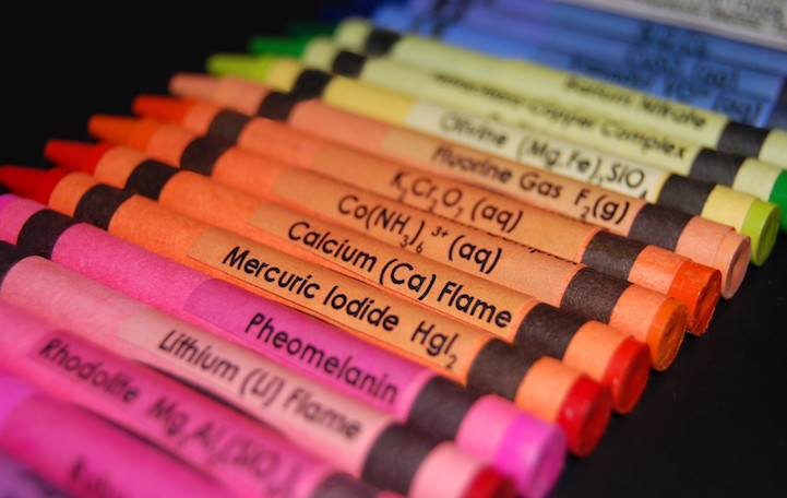 Periodic table crayons put the elements at your fingertips