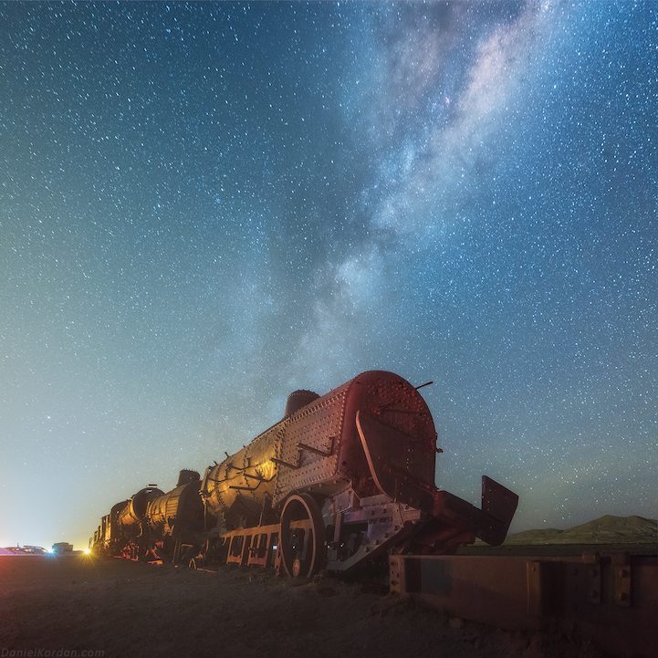 utah salt flats mirror night