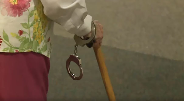 102-Year-Old Wears Handcuffs Proudly