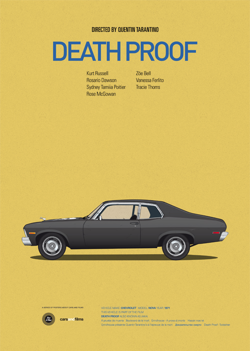 Classic Posters of Iconic Movie Cars