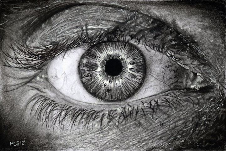 Manchester-based artist Martin Lynch-Smith expertly sketches the human eye,...