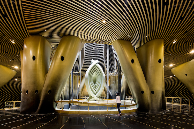 Graceful Flow And Spiral Work Within The Shanghai Tower