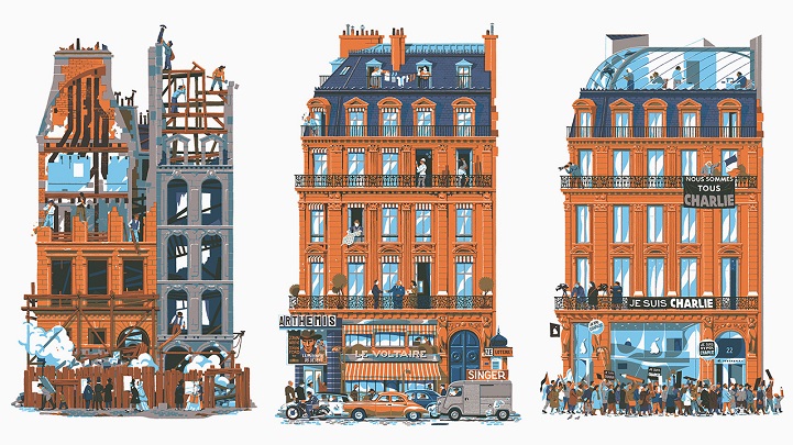 750 Years In Paris Illustrates The Historical Transformation Of The City