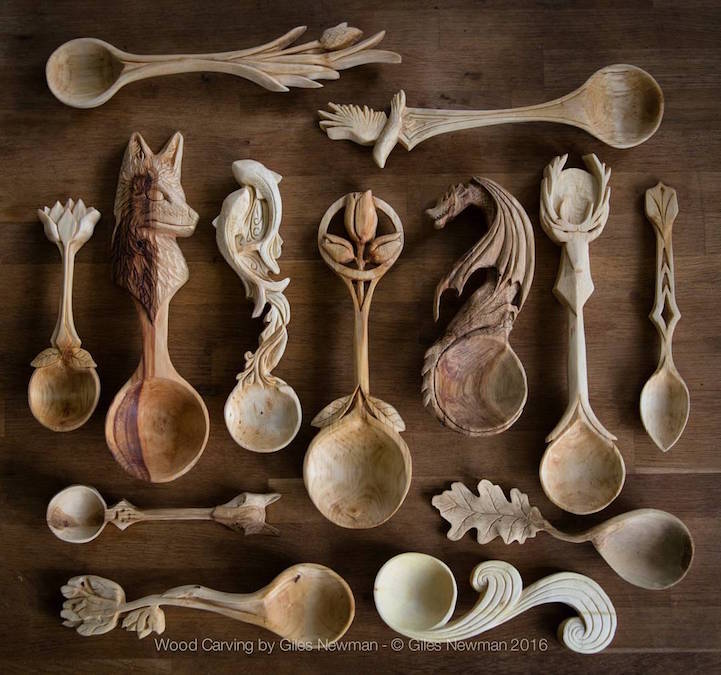 Intricately Hard-Carved Wooden Spoons Pay Homage to Nature 