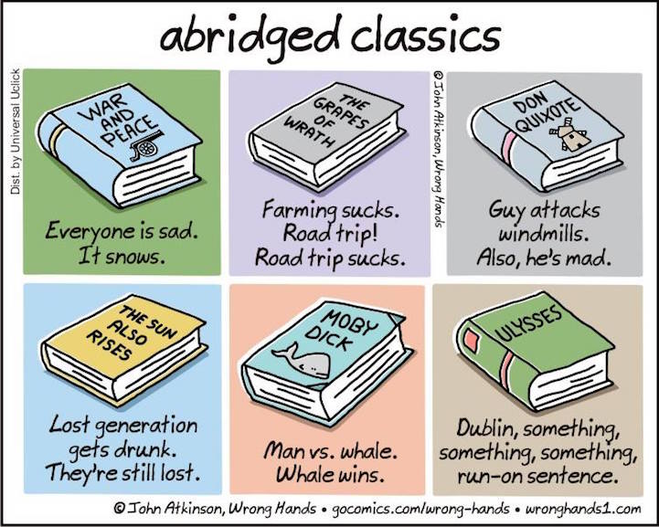 Illustrator Offers Shortcut to Classic Literature With Hilariously Brief  Summaries