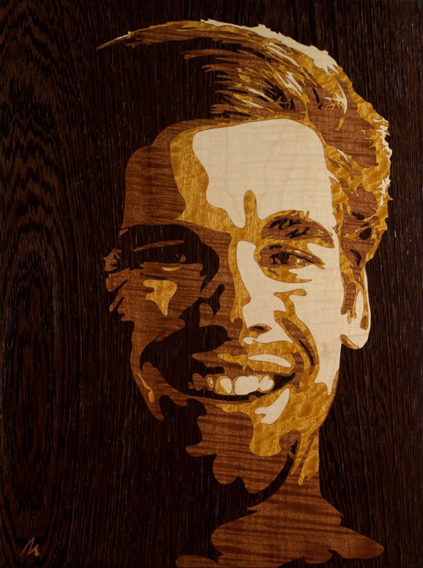 Detailed Wood Portraits Crafted Using the Marquetry Technique