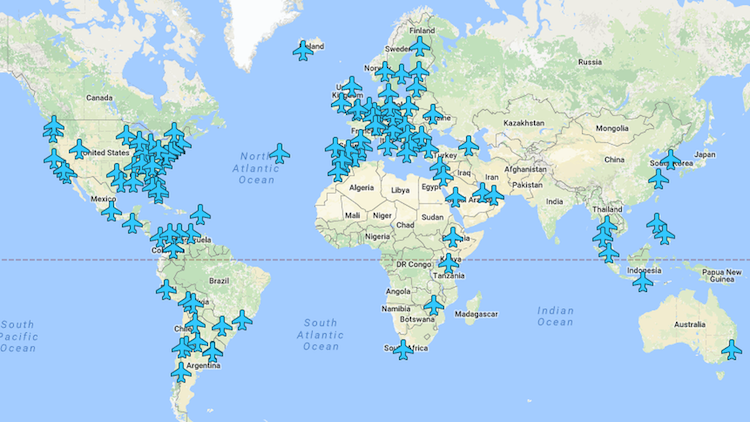 Interactive Map Gives Access To Wi-Fi Passwords To Airports Around The World