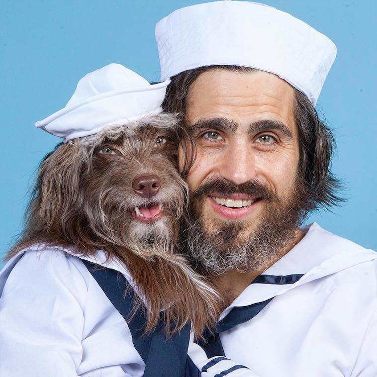 Playful Matching Sailors Costume For Pet And Human