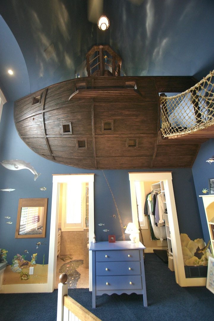 pirate ship bedroomdesigner steve kuhl is a kid's dream come true