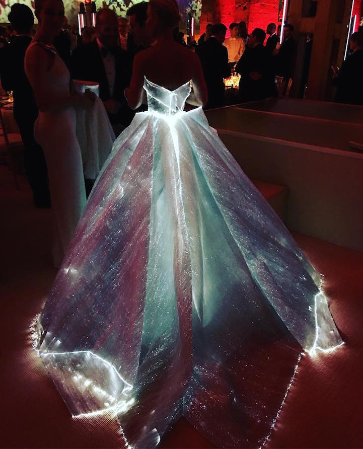 LED Fiber Optic Light up Elegant Strapless Evening Prom Party Lace Ball  Dresses | eBay