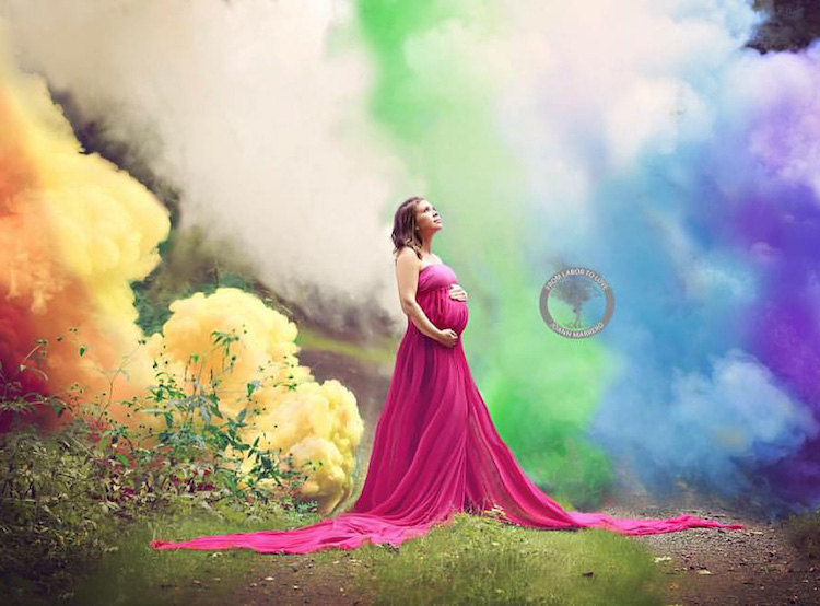Vibrant Array Of Color Captured In Maternity Photoshoot